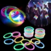50 Pulseira Bracelete De Led Pisca Acrílicos Coloridos Festa Variadas