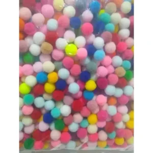 500 Mini Pompom Bolinha Artesanato 10 Mm/1.0 Cores Sortidas Cores Sortidas