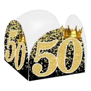 60 Forminhas Doces 50 Anos + 60 Topper 50 Anos