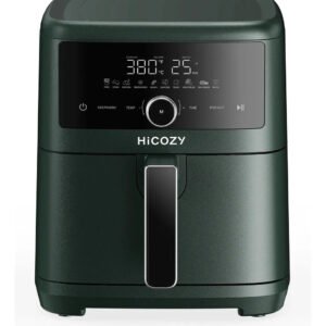 Air Fryer 5,7l 127v Hicozy Antiaderente Potência De 1500w Possui Temperatura Ajustável Entre 80 °c E 200 °c,cor Azul-petróleo