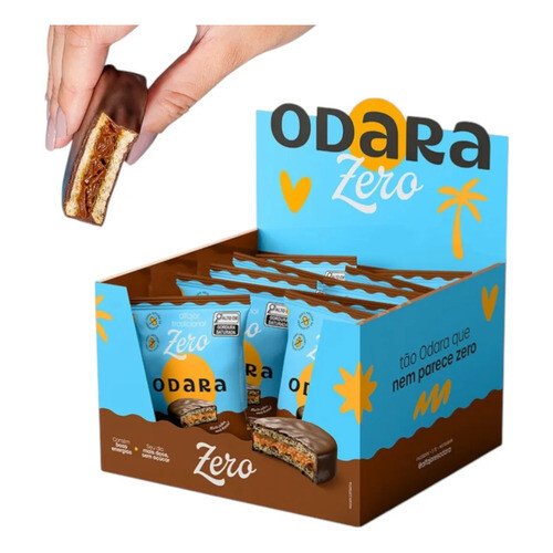 Alfajor Zero Odara Chocolate Meio Amargo Display 12un Alfajor Zero Odara Chocolate Meio Amargo Display 12un