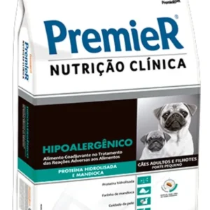 Alimento Premier Super Premium Nutrição Clínica Hipoalergénico Filhote e Adulto cão de raza pequena sabor mandioca de 10.1 kg