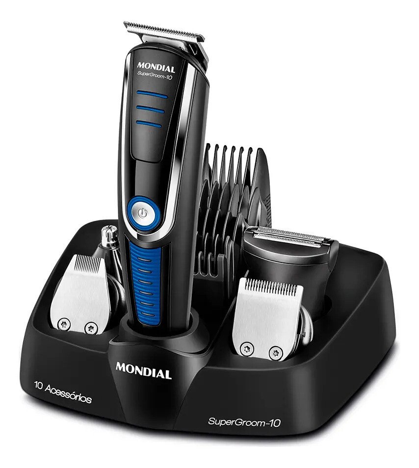 Aparador De Pelos Mondial Super Groom 10 Bg-03 6w Bivolt Completo Preto 127/220v Aparador De Pelos Mondial Super Groom 10 Bg-03 6w Bivolt Completo Preto 127/220v