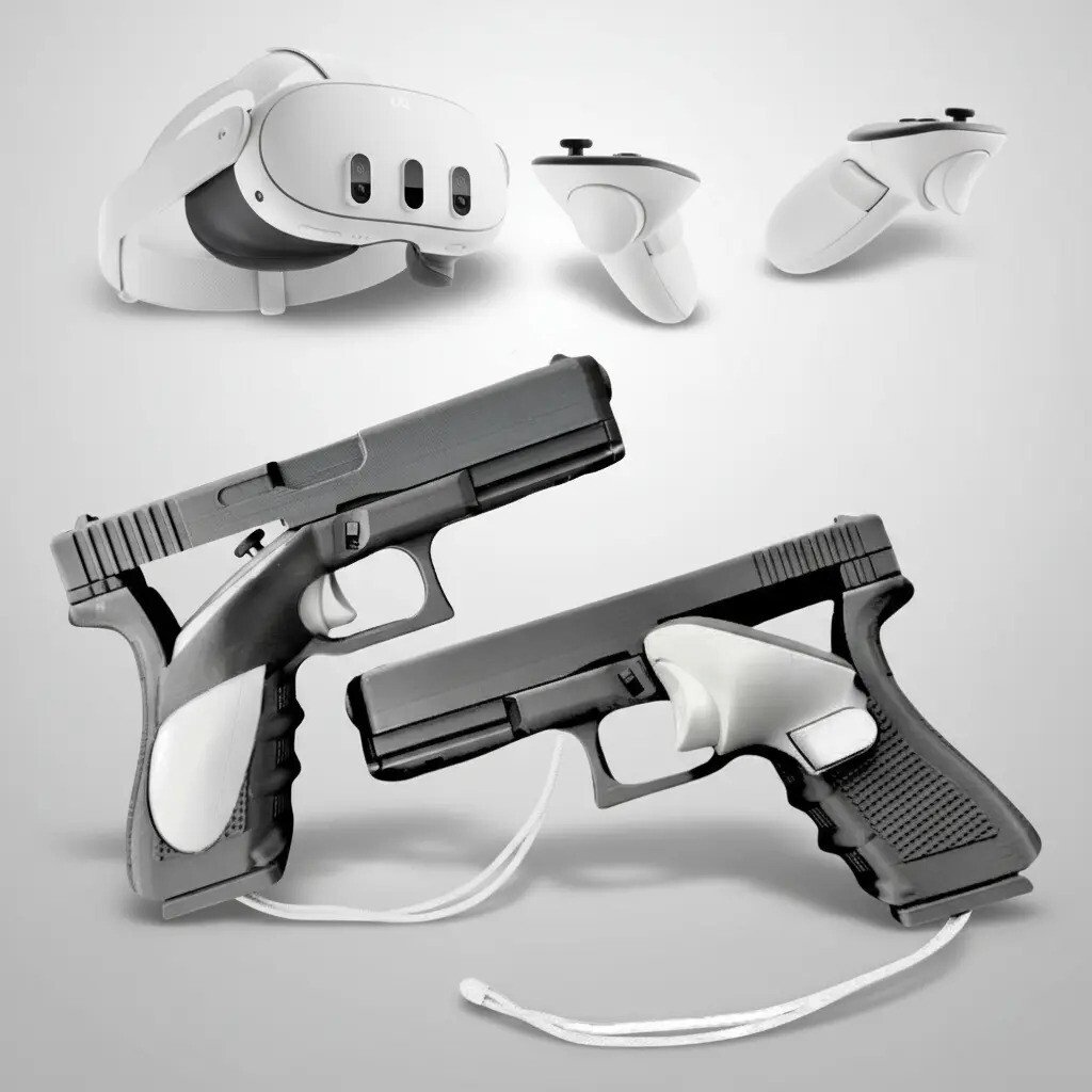 Arma Gun Pistola Suporte Para Controle Oculos Quest 3 Arma Gun Pistola Suporte Para Controle Oculos Quest 3