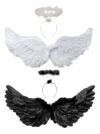 Asa Anjo Fantasia Halloween Carnaval Festa Cosplay Tiara Bvexx com Auréola