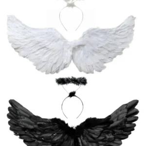 Asa Anjo Fantasia Halloween Carnaval Festa Cosplay Tiara Bvexx com Auréola
