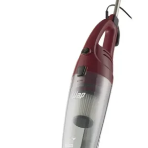 Aspirador de Pó Vertical WAP High Speed Plus 1350W cinza e vermelho em uso