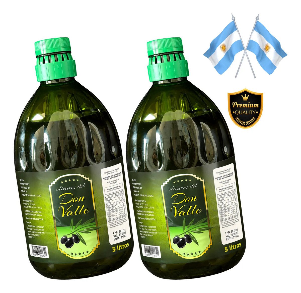 Azeite De Oliva Argentino Don Valle 5 Litros Acidez 0,5 Azeite De Oliva Argentino Don Valle 5 Litros Acidez 0,5