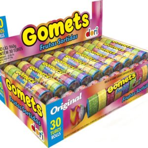 Bala De Goma Gomets Sabor Sortido De Frutas Caixa 30un Tubos