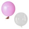 Kit Balão 24 Redondo Liso Bubble Bello Festas Rosa-chiclete