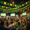 Bandeirinha Brasil Copa Do Mundo Plástico Bandeirolas 100m Verde E Amarelo Brasil