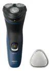 Barbeador elétrico Philips S1151/00 azul à prova d'água com lâminas rotativas e corpo ergonômico