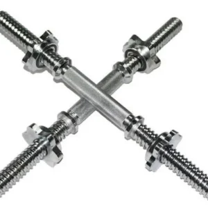 Par de Barras Halter 40cm Maciça Cromada com Rosca - One Life