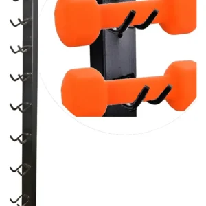 Suporte de parede para halteres Zuí Brasil preto acomoda 10 halteres em academia ou casa