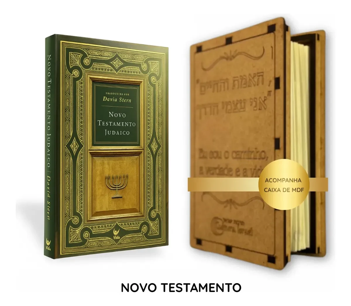Bíblia Judaica Hebraico E Português Com Caixa De Madeira Bíblia Judaica Hebraico E Português Com Caixa De Madeira