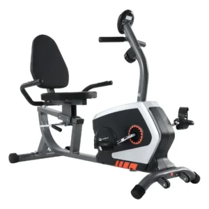 Bicicleta Ergométrica Magnética Horizontal Gallant Elite preto sobre fundo neutro