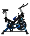 Bicicleta Spinning Gold7 17kg Ergométrica Profissional Preto Azul com Suporte Tablet