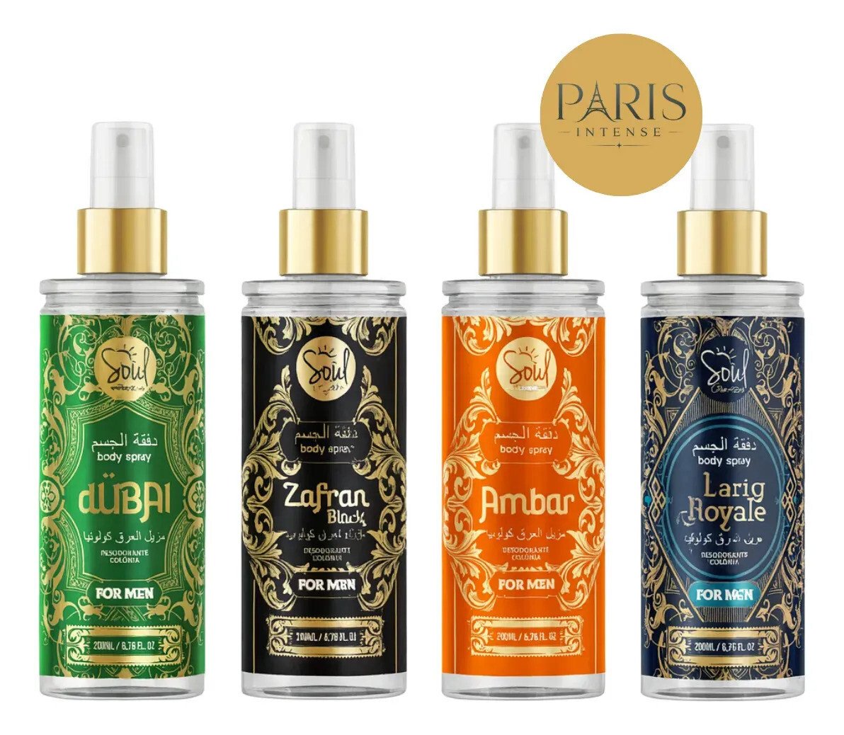 Body Splash Arabe C/4un 200ml Perfume Masculino De Luxo Body Splash Arabe C/4un 200ml Perfume Masculino De Luxo