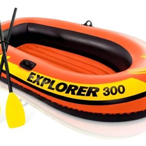 Bote Explorer 300 Intex + Bomba Manual E Remos Suporta 186kg