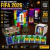 Box Álbum Capa Dura + 140 Figurinha + Lata Oficial Copa 2026