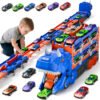 Brinquedo Caminhão Transporte Dinossauro Com Pista Y 6 Cars