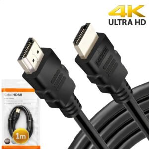 Cabo Hdmi 2.0 4k Ultra Hd 1m 18gbps 60hz Hdr Alta Velocidade Áudio Vídeo Tv Box Monitor Notebook Pc Projetor Videogame Blindado Reforçado Audiophile