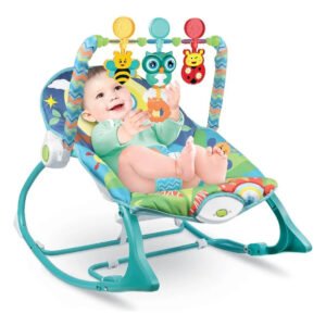 Cadeira De Descanso E Balanço Funtime 18kgs Coruja Maxi Baby Azul-turquesa