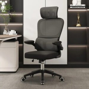 Cadeira Escritório Ergonômica Giratória Com Apoio Lombar Da Python Fly Preto Malha