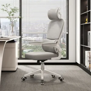 Cadeira Escritório Ergonômica Python Fly B07 Cinza Suporte Lombar