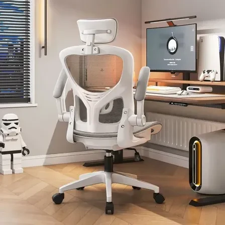 Cadeira Escritório Gamer Ergonômica Reclinável Giratoria Cinza - Modelo Comum Couro Sintético Cadeira Escritório Gamer Ergonômica Reclinável Giratoria Cinza - Modelo Comum Couro Sintético
