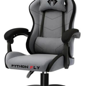 Cadeira Gamer Python Fly G5 Ergonômica De Linho Cinza Com Rodas Cinza-escuro