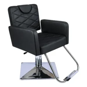 Cadeira Reclinável Cristal Para Salão Gdf Móveis Preto Acetinado