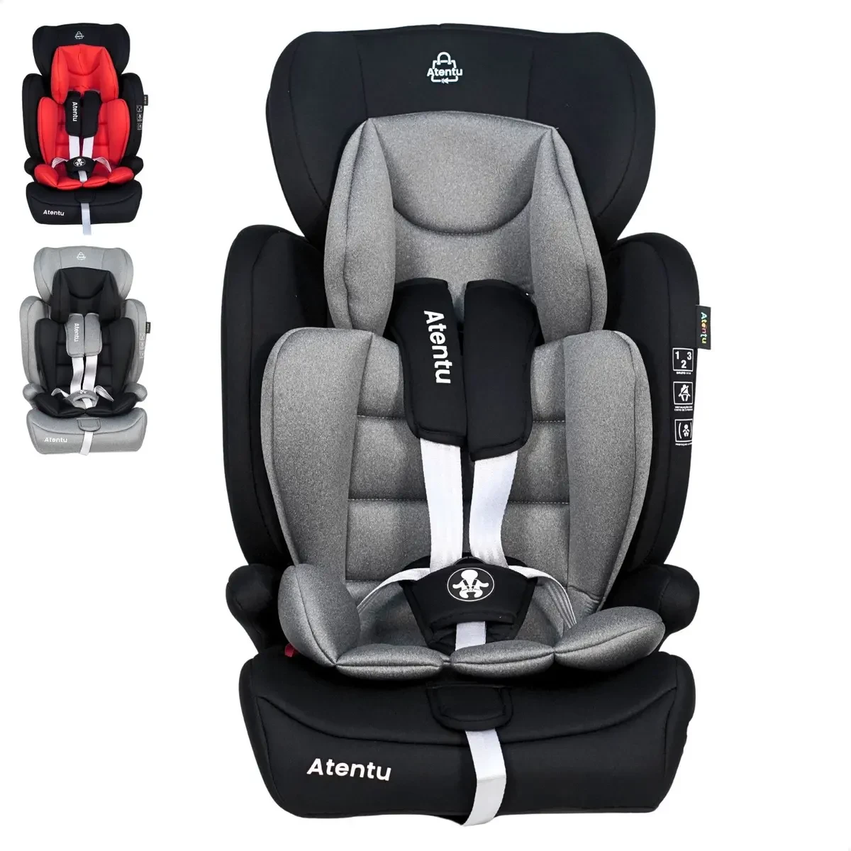 Cadeirinha Infantil Atentu Para Carro 9-36kg Passeio Com Segurança Preta Cadeirinha Infantil para Carro Atentu Preta 9-36kg com Cinto de Segurança
