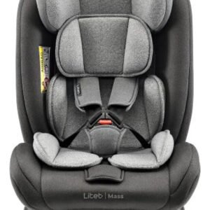 Cadeirinha Infantil Litet Mass 0-36kg Preta e Cinza para carro com segurança