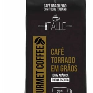 Café Em Grao Torrado Expresso Arábica Torra Escura Grãos 1kg Gourmet Cafe Italle