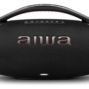 Caixa De Som Boombox Aiwa Aws-bbs-01b 200w Ip66 30hs De Bateria Preto 127/220v