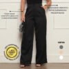 Calça Alfaiataria Feminina Wide Leg Social Cintura Alta