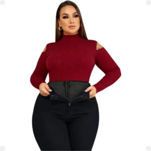 Calça Cinta Jeans Modeladora Feminina Reduz Cintura Lipo
