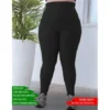 Calça Legging Plus Size Feminina Cós Alto Zero Transparência