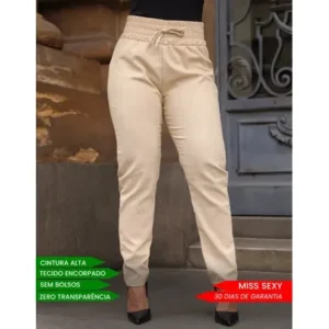 Calça Linho Feminina Alfaiataria Social Casual Elegante