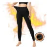 Calça Térmica Feminina Segunda Pele Meia Pelúciada Frio Preto Liso Único