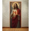 Capa De Porta Tecido C/ Elástico Decoração P/ Casa 0,85×2,10
