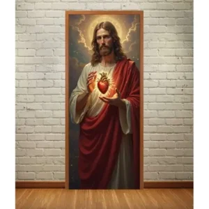 Capa De Porta Tecido C/ Elástico Decoração P/ Casa 0,85×2,10
