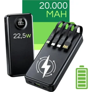 Carregador Portátil Davely 20000mAh Turbo 22.5W para Samsung iPhone Xiaomi Motorola
