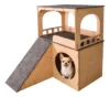 Casinha Pet 2 Andares Com Rampa Em Mdf Para Cães Pequenos