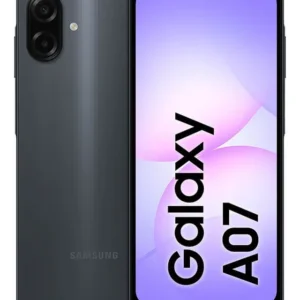 Celular Samsung Galaxy A07 256GB Preto frontal e traseira