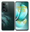 Smartphone Realme C73 128GB 4GB RAM Dual SIM 6000mAh na cor verde, vista frontal exibindo a tela vibrante