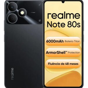 Celular Smartphone Realme Note 80s 128gb 4gb Ram Dual Sim Bateria 6000mah Ultrafino 7,94 Mm Resistência À Poeira E Água Ip54 Preto