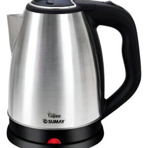 Chaleira Jarra Elétrica Bule 1,8 Litros Aço Escovado 1000w Sumay Cusine Prateado 127v