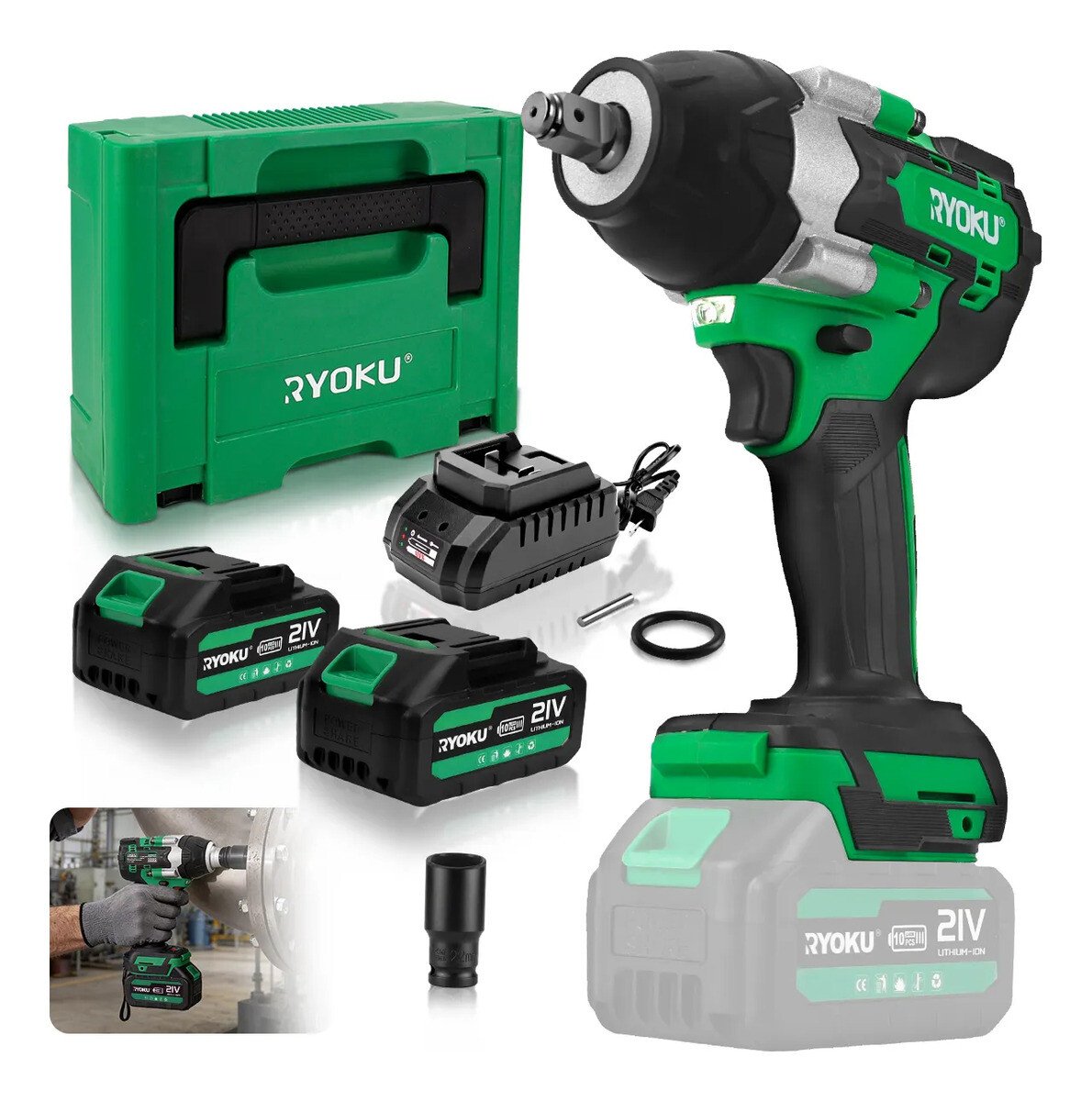 Chave De Impacto Brushless 700nm Com 2 Baterias Maleta Chave De Impacto Brushless 700nm Com 2 Baterias Maleta